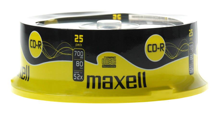 CD-R MAXELL 700MB 52X 25/1 - NOVOLUX